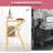 Home Office Desk with Monitor Stand, Open Shelf & Metal Frame, Earphone Hook-208729773