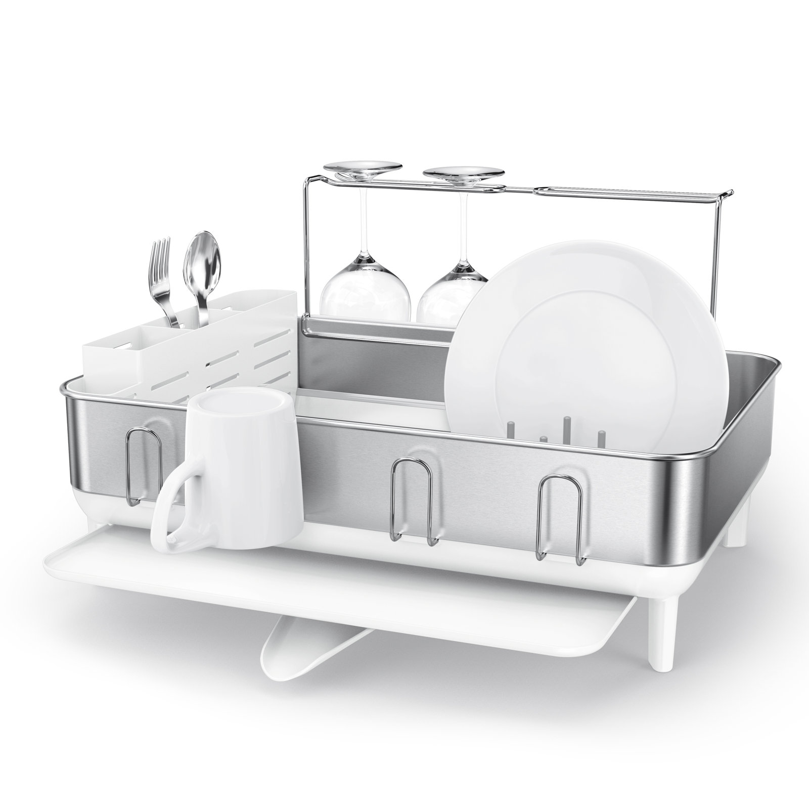 Simplehuman Kitchen Dish Rack with Swivel Spout