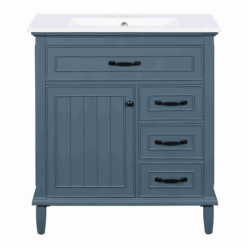 Meuble-lavabo de 30 pouces, Bleu gris