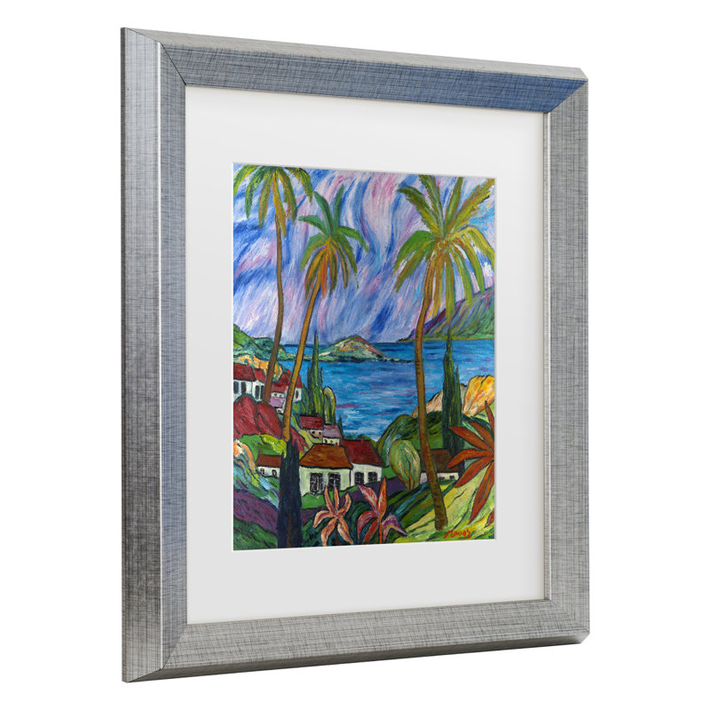 Manoir Shadian «Tropical Paradise», art encadré mat, Argent, H 23,5 po x l 19,5 po x P 0,75 po