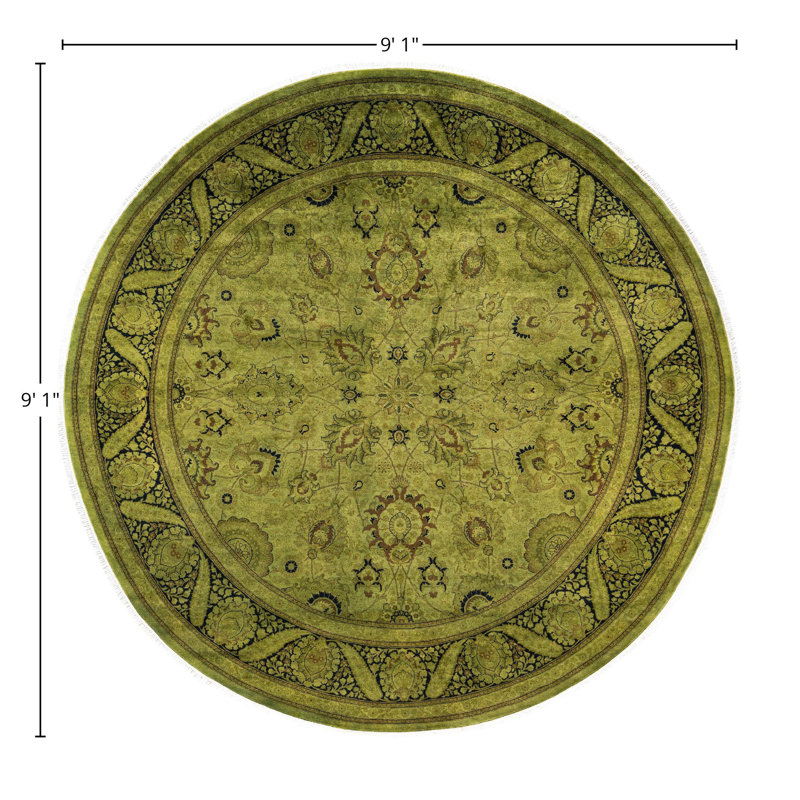 Overdyed One-of-a-Kind 9' 1" X 9' 1" Hand Knotted Area Rug