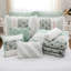 Édredon de literie pour très grand lit 9 pièces - Le décor de chambre à coucher apaisant avec bride et coussins décoratifs contient un édredon, 2 taies décoratives, 3 coussins décoratifs en coton avec dentelle Euro-120478330-120478336