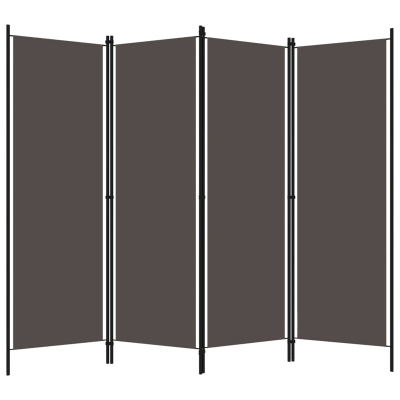 Cloison 4 panneaux vidaXL Anthracite 78,7 po x 70,9 po, Anthracite, 4, H 70,87 po x l 78,74 po x P 1,6 po