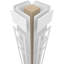 Colonne de style mission artisanale carrée non effilée Craftsman Classic San Antonio avec base standard et base standard-70911615