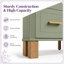 Commode 6 tiroirs avec poignées en métal et pieds en bois massif Rundelle-133672517
