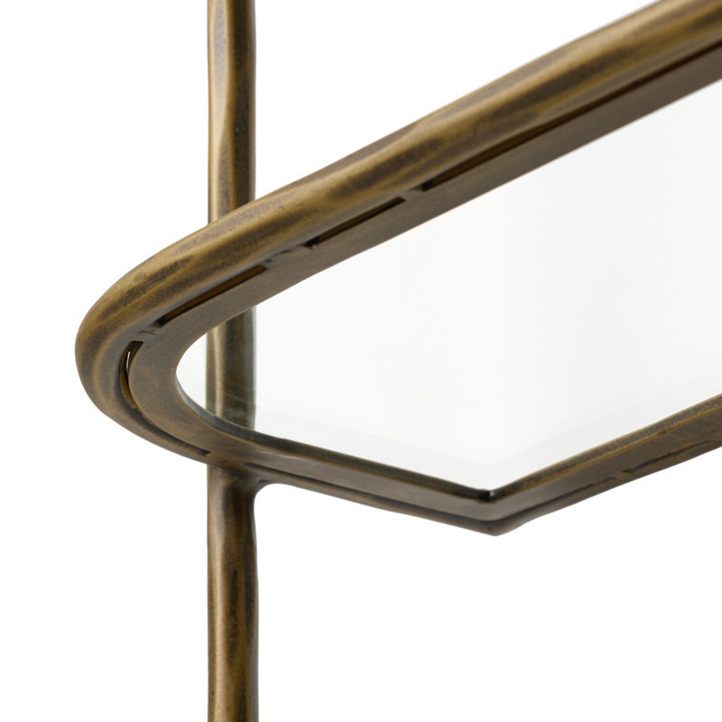 Swinton Shelf-Hammered Gunmetal, Hammered Aged Brass