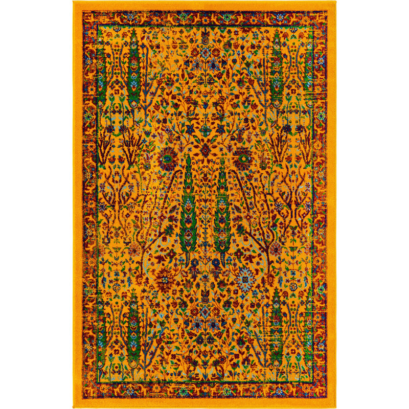 Manlia Oriental Indoor Rug, Rectangle 4' x 6'