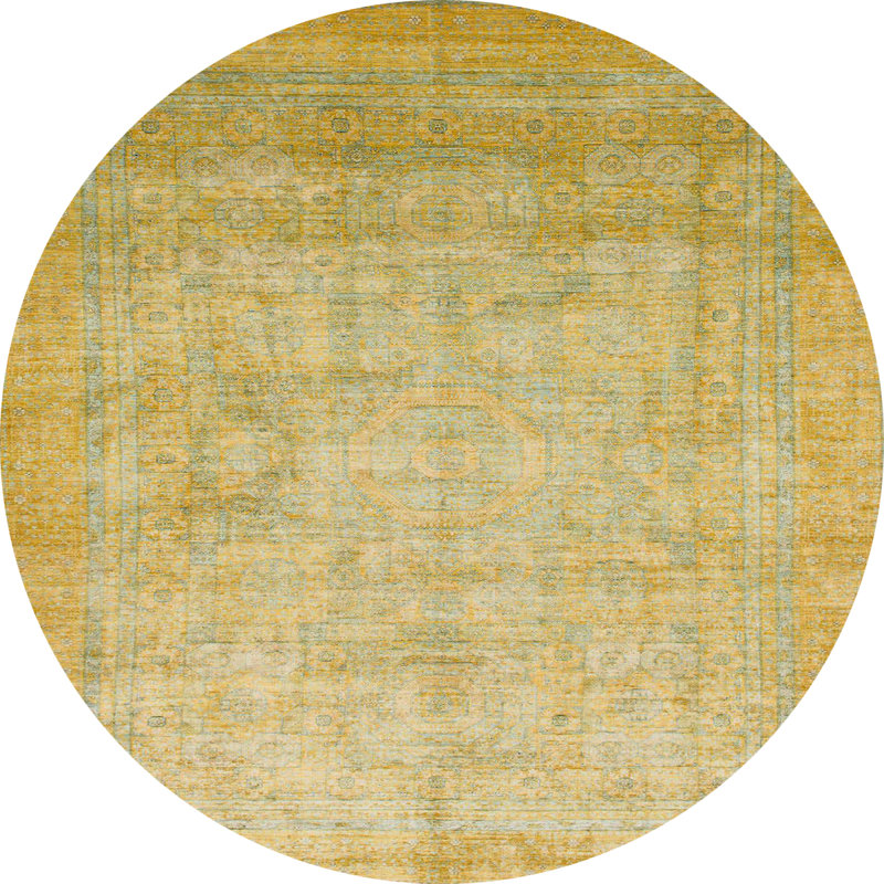 Tapis abstrait moderne 1465, Rond 3 pi