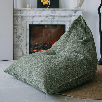 Retro and minimalist triangular bean bag sofa