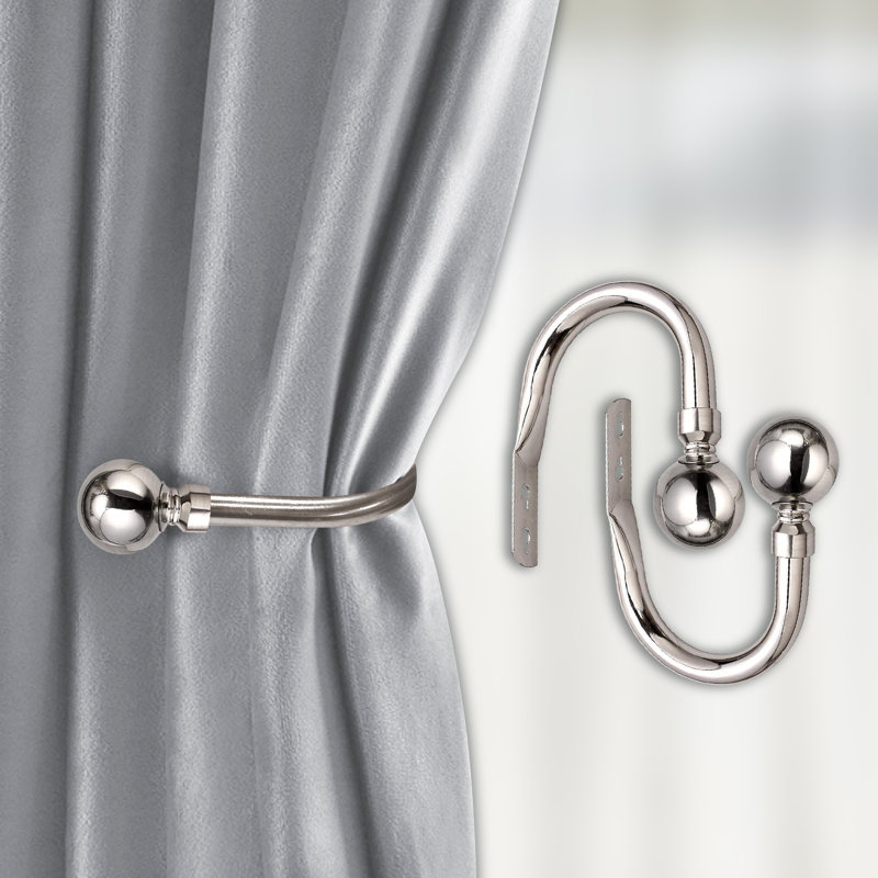 Hafsa 10cm Curtain Holdback, Brushed Silver