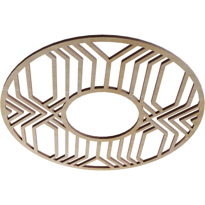 Médaillon de plafond 16 po x P 5 po x P 7/8 po x P 1/4 po Empire, H 16 po x l 16 po x P 0,25 po, Bouleau