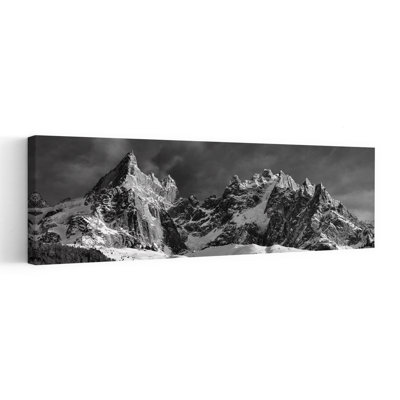 Dramatic Winter Mountains Dramatic Abstract Contemporary Landscape Mountain Wall Art