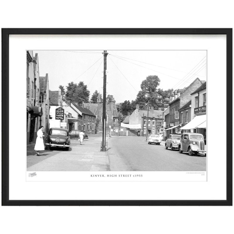 Kinver, High Street C1955 - Single Picture Frame Print, 40cm H x 50cm W x 2.3cm D