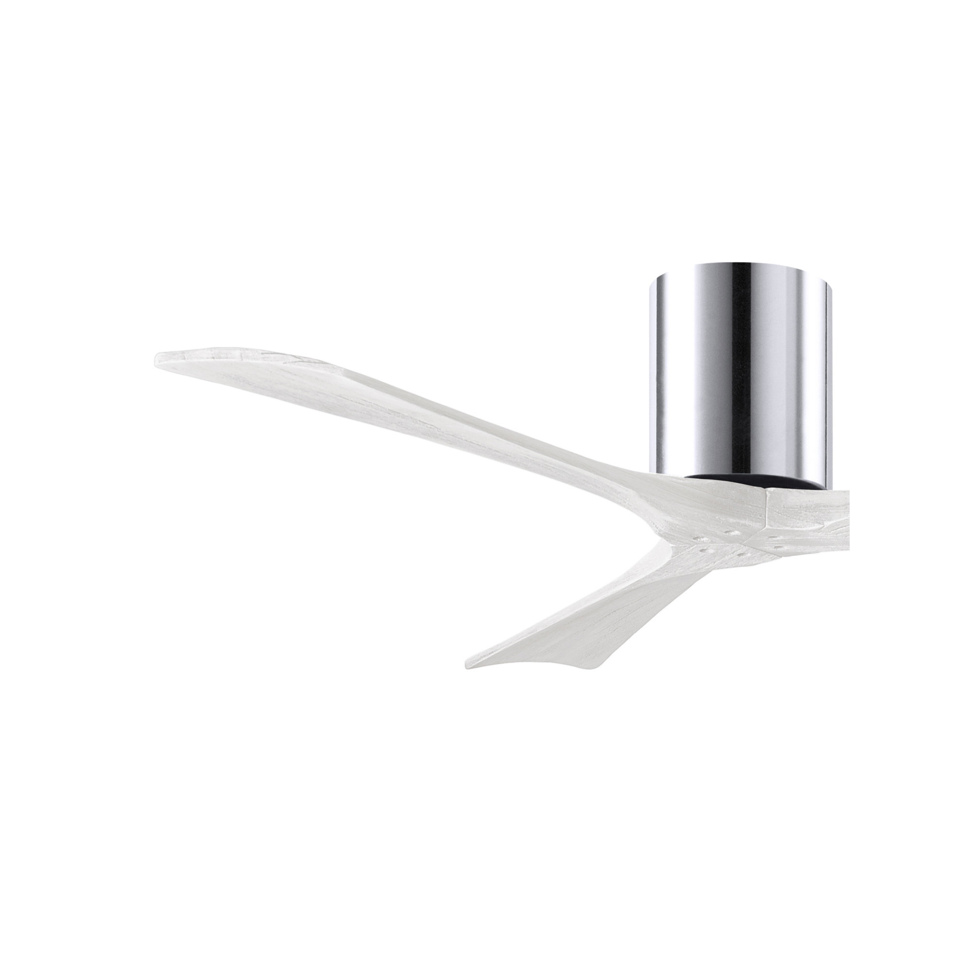 Olivier 3 Blade Ceiling Fan, Polished Chrome, Matte White, 52"