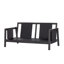 Ensemble de canapé d'extérieur 4 pièces avec coussins et table basse - Structure en bois d'acacia avec textilene noir-1045239160