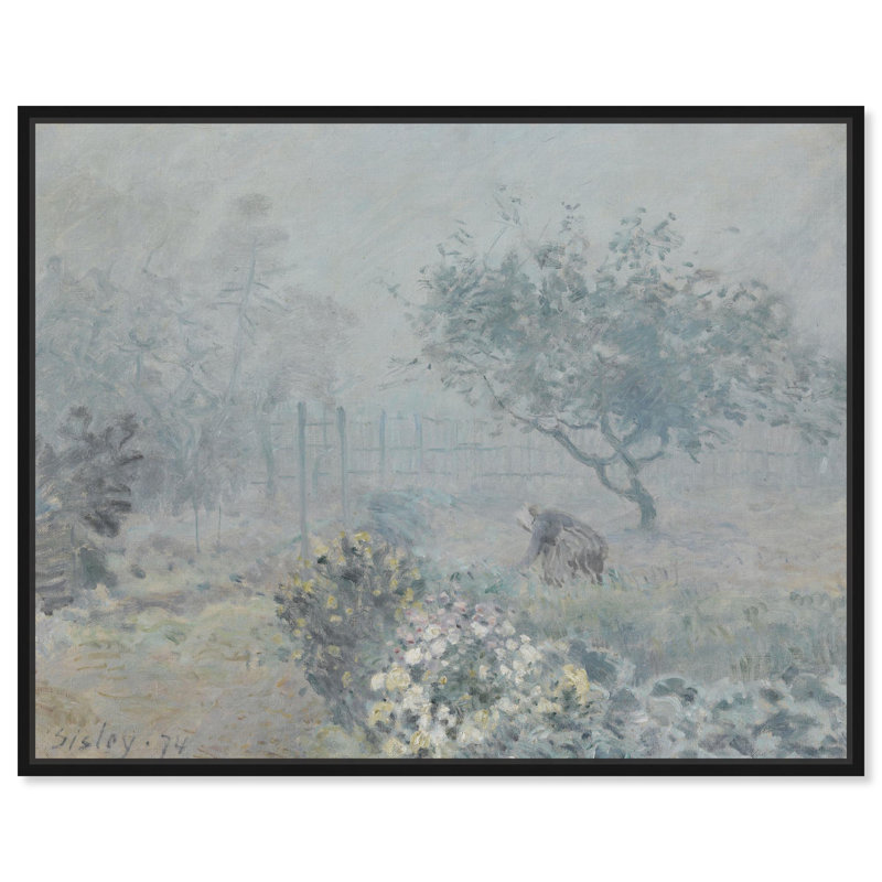 Fog Canvas Famous Artist Prints by , H 25 po x l 31 po, Structure noire
