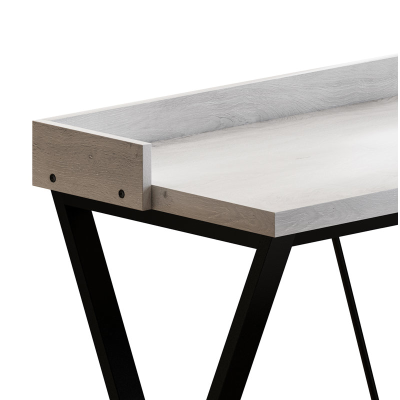 Geesey 58.3" Console Table and Stool Set, Bar Table With Stools Breakfast Bars Height Dining Table, Gray