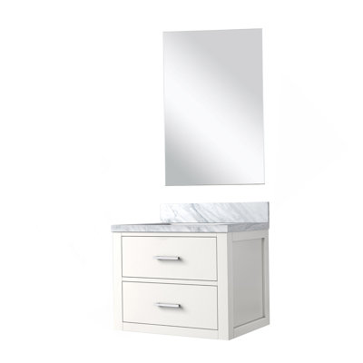 Single Bath Vanity 18 In. D, Acrylic Countertop And 18 In. Mirror