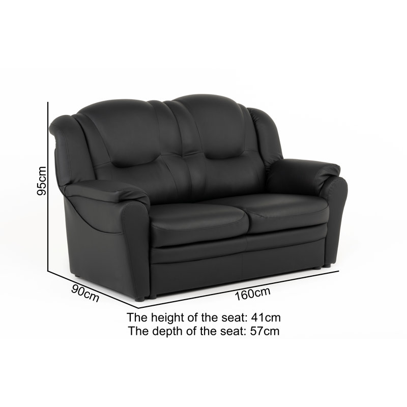 2 Seater Sofa Faux Leather
