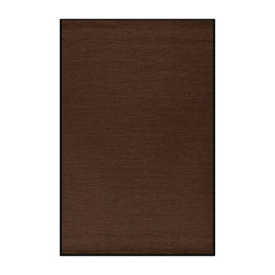 Tapis noir uni lavable à la machine