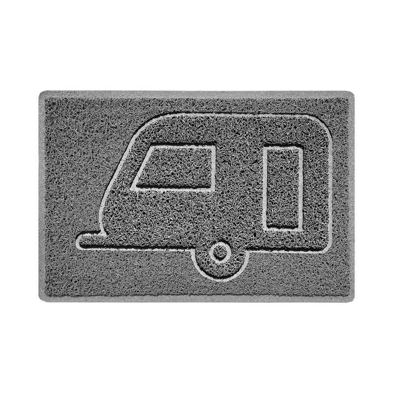 Non-Slip No Pattern Doormat, Grey, 40cm W x 60cm L