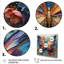 Orange et bleu, papillon métallique - art mural papillon-139177107-177825938-139177321
