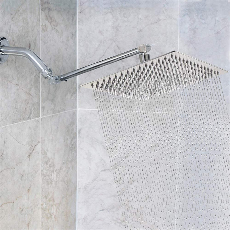 Pomme de douche carrée 10 po, Chrome chrome
