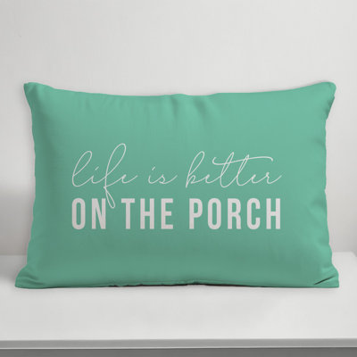 Outdoor Reversible Throw Pillow