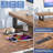 Manasa 83" U-Shape Computer Desk with LED Light Strip and Sockets-357230404