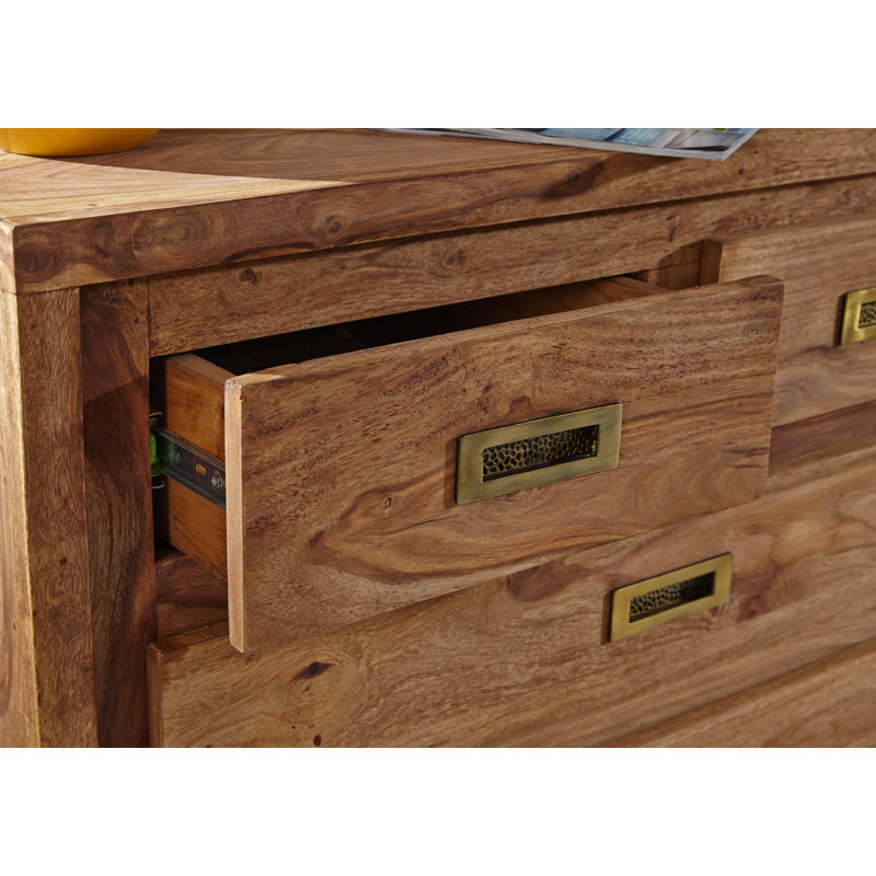 5 Drawer 95cm W Solid Wood Chest