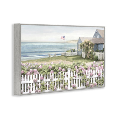 Coastal Bay Cottage Framed Giclee Art by Amber Sterling