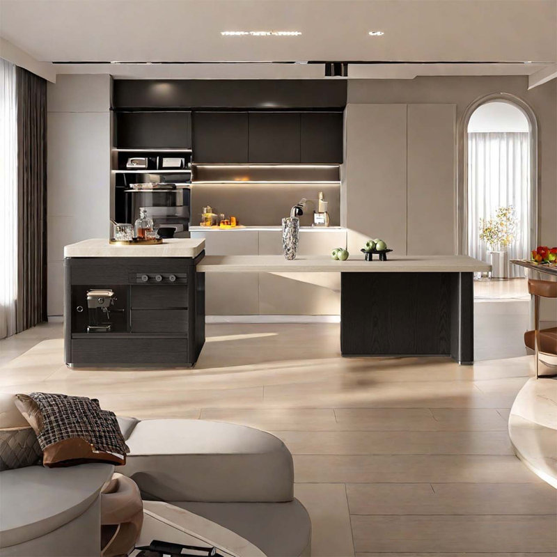 Îlot de cuisine multifonctionnel rétractable