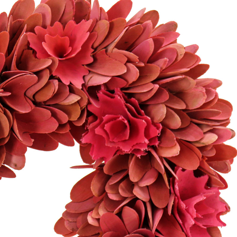 Couronne en bois 19 po, Rose