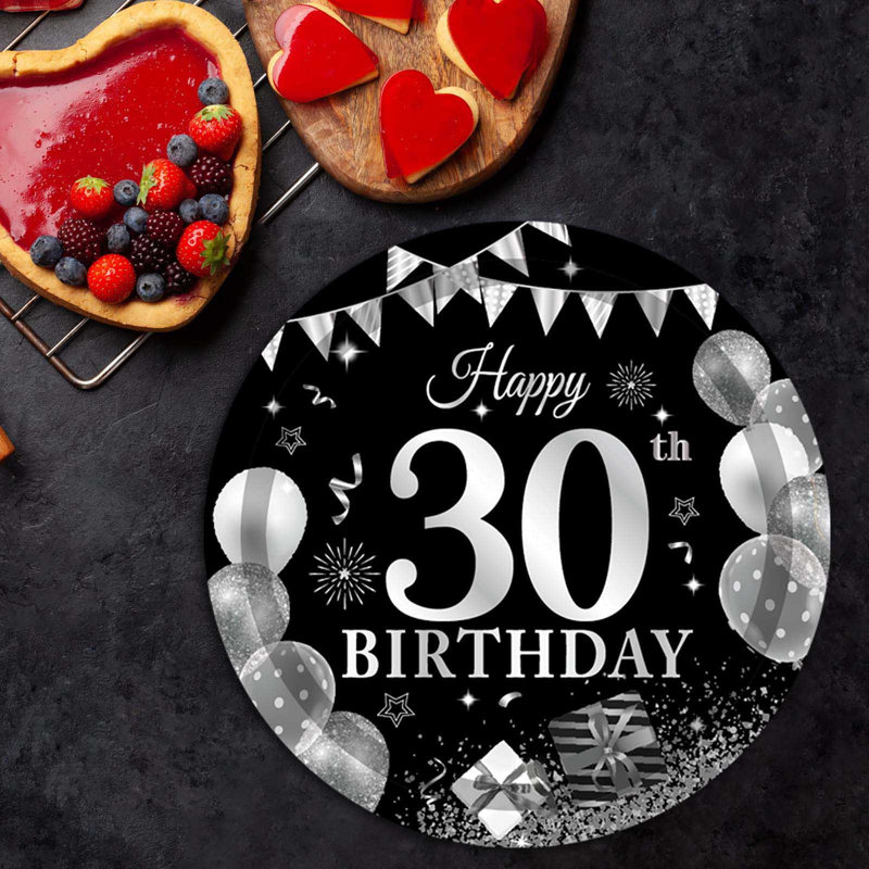 ensemble de vaisselle jetable 30th Birthday Party, B