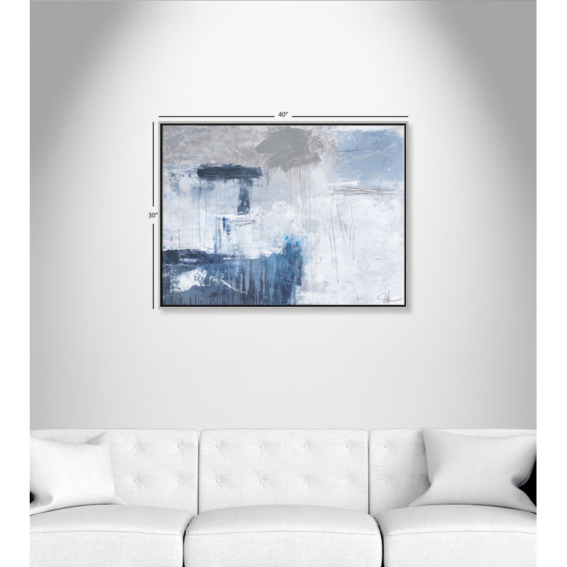 Nordic Ice " Nordic Ice " Painting Print, Silver Framed, 30" H x 40" W x 2" D