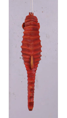 Small Red Seahorse Statue