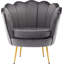 Fauteuil demi-tonneau en velours touffeté-97667410