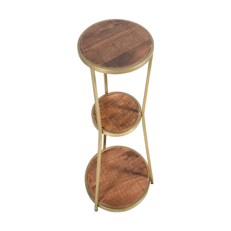 Table de bout avec tablette Oleskiewicz, Doré