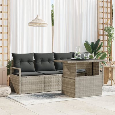 230cm Wide Patio Sofa with Cushions