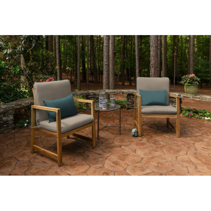 Casual Cushion Outdoor Lumbar Pillow, Sunbrella Fade & Water Resistant for Patio Furniture & Porch Swings, Reversible