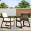 Chaises de salle à manger de confort de patio, fauteuils modernes en bois d'acacia