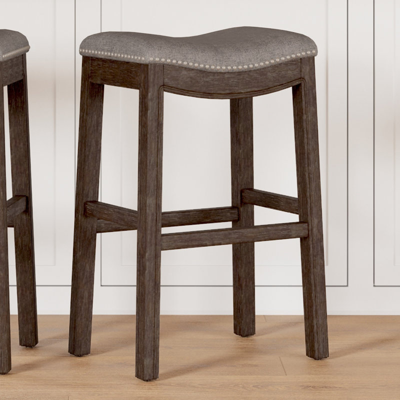 Tabouret de bar et de comptoir McGreevy, Siège gris fumée / cadre espresso délavé, 1