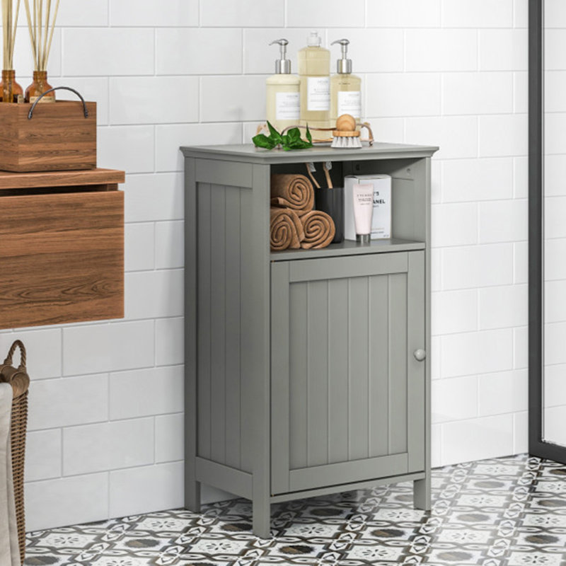 Mitia Freestanding Bathroom Cabinet, Gray