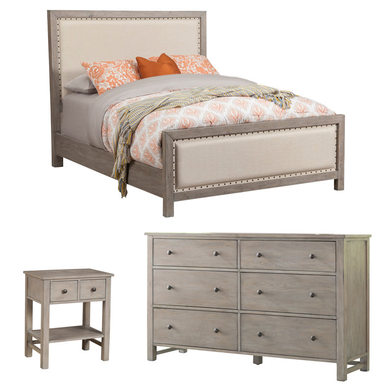 Ensemble de chambre à coucher tapissier standard 2 pièces Aguirre