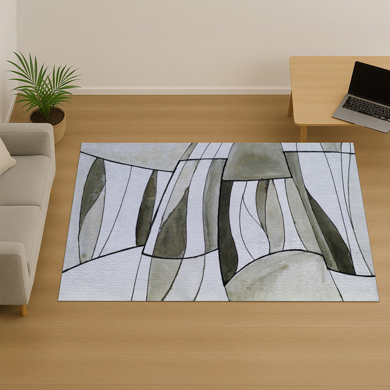 Abstract Area Rug, Rectangle 140 x 200 cm