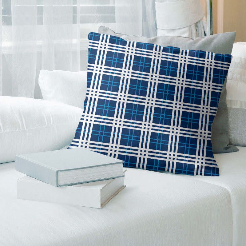 Housse de coussin d'extérieur carré R-Baltimore Football, 26 po x 26 po, Mélange de duvet