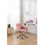 Chaise de bureau rotative à hauteur ajustable 360 ° avec pieds en métal
