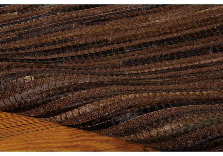 Kumari Leather Striped Indoor Rug