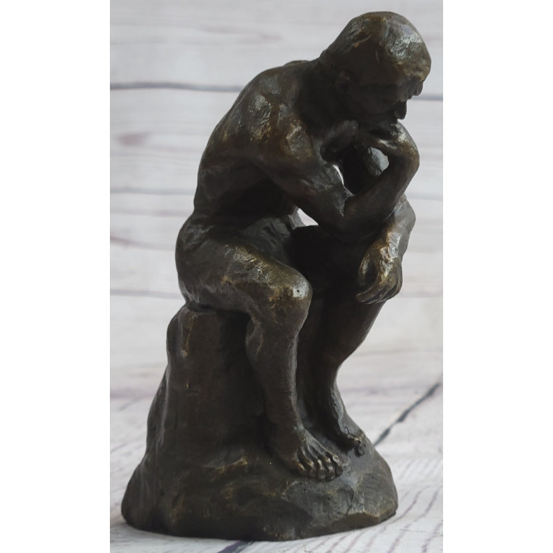 Miniature réplique figurine de bronze penseur Auguste Rodin penseur homme