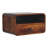 Large Oak-Ish Curve Upper Slot Floating Bedside-590533795